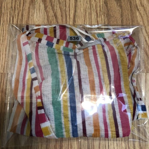 zara wb collection rainbow trim sleeve semi sheer material V Neck Size Small S - Picture 8 of 8